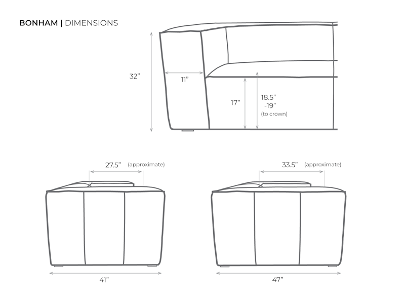 Bonham Collection Dimension Details