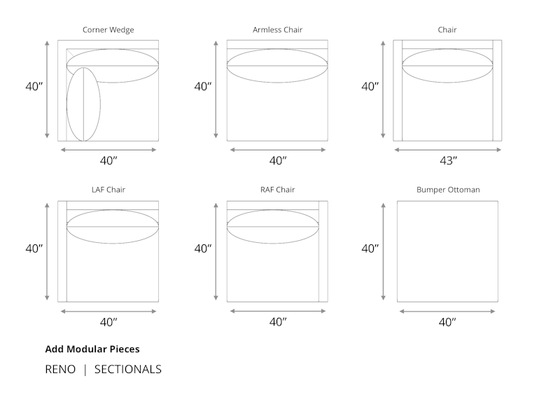 Additional Reno pieces available to customize this sectional