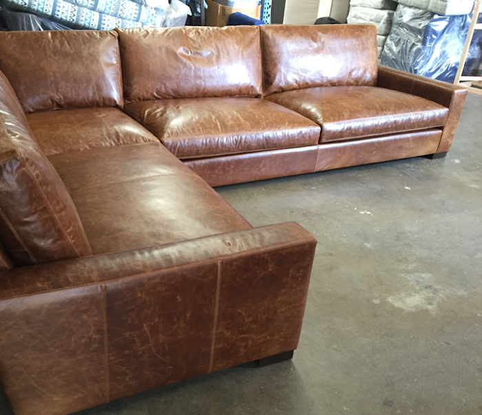 Custom Braxton L Sectional – 145″ x 105″ with Bench Seats in Italian Brompton Classic Vintage