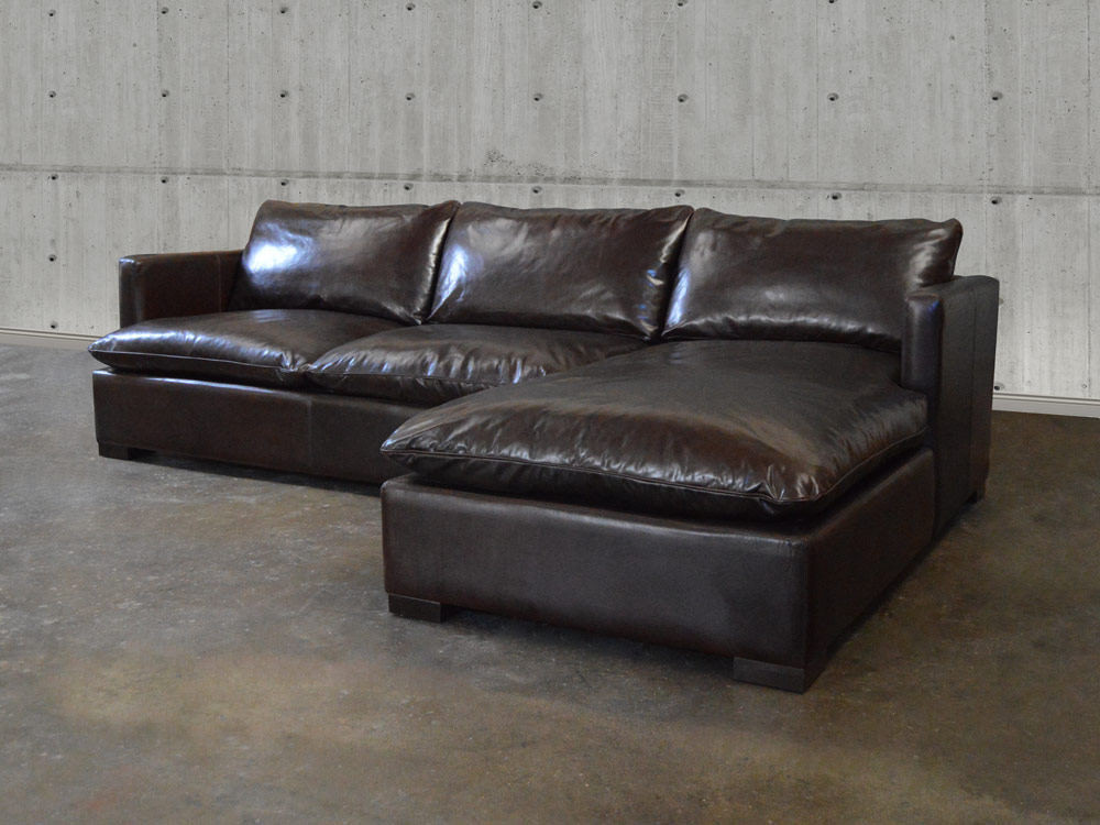 Reno Leather Sofa Chaise Sectional