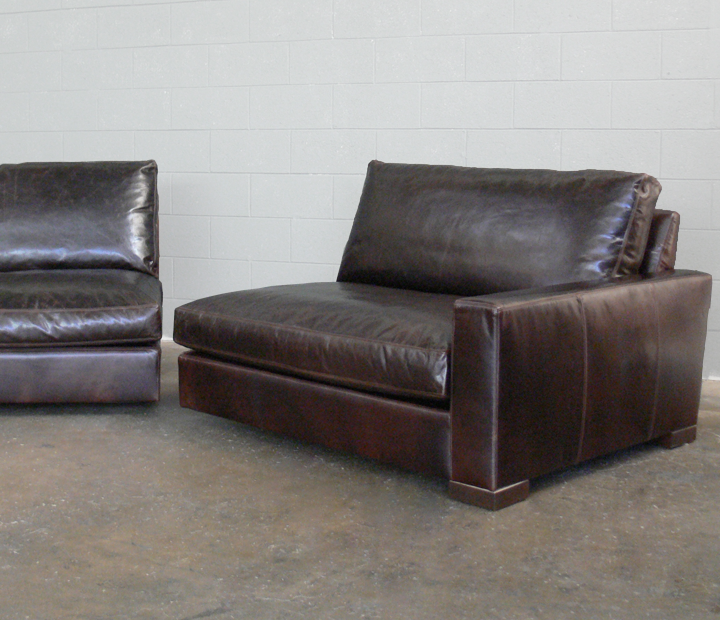 We'll build you a Split Sofa, if you'd like to get a larger scale piece, and fit it into an Apartment or small space